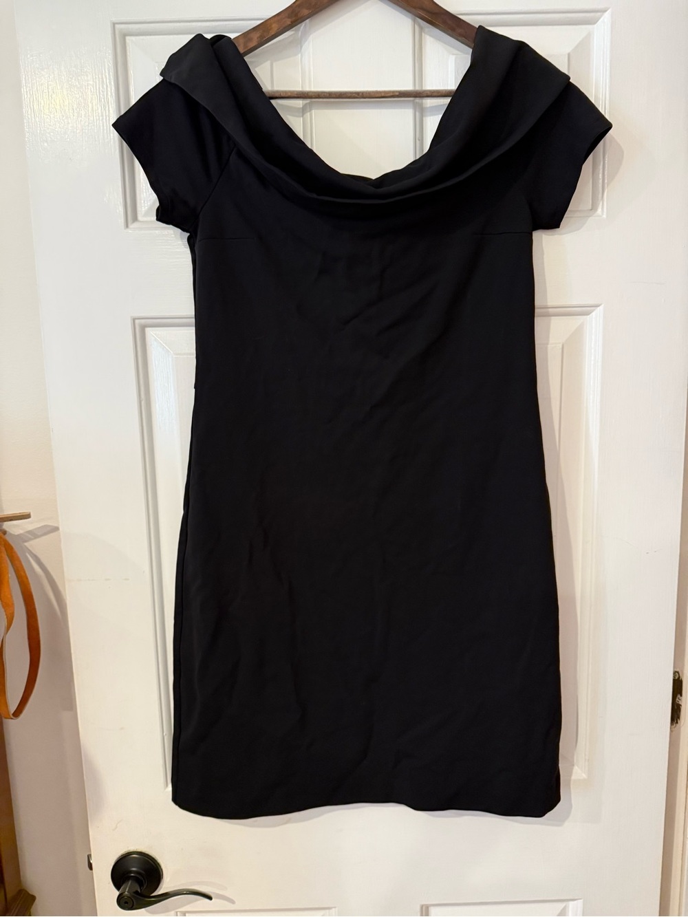 COS Black Off-Shoulder Midi Shift Dress